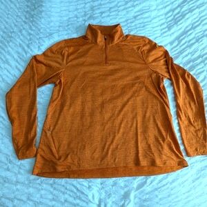 REI Co-op Midweight Half Zip Base Layer Shirt Women's XL Orange Pullover Hiking